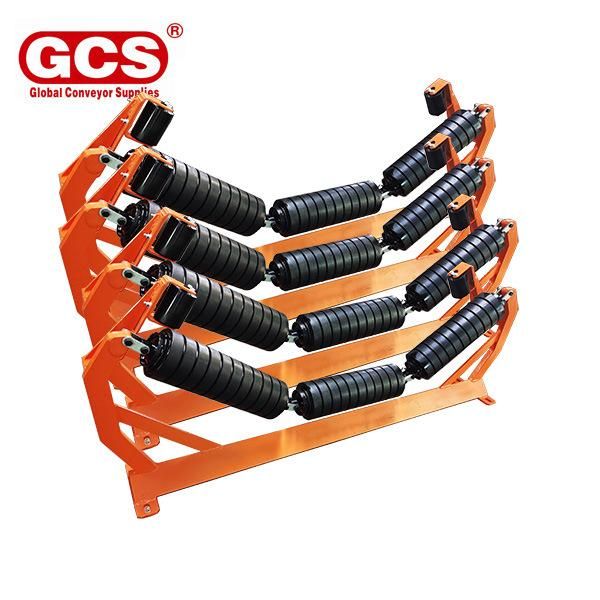 Belt Conveyor Impact Roller / Shock Absorbing Conveyor Idler / Damper Roller Idler