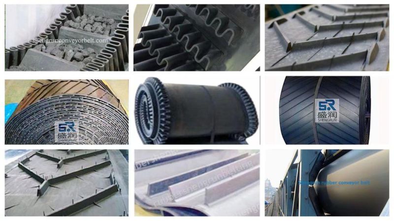 Heat Resistant Rubber Ep100/Ep200/Ep300/Ep400 Fabric Sidewall Conveyor Belt for Metallurgy