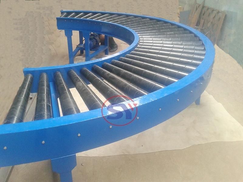 PVC Roll Rolling Table Turning Cross Conveyor Roller Circular for Furniture Factory