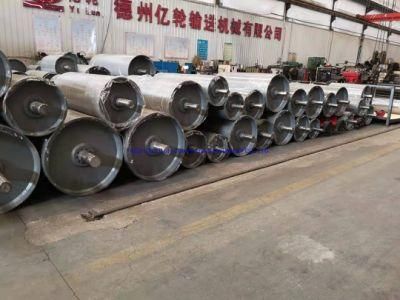 Conveyor Wing Pulley Conveyor Pulley with Flat Rubber Lagging for Mining