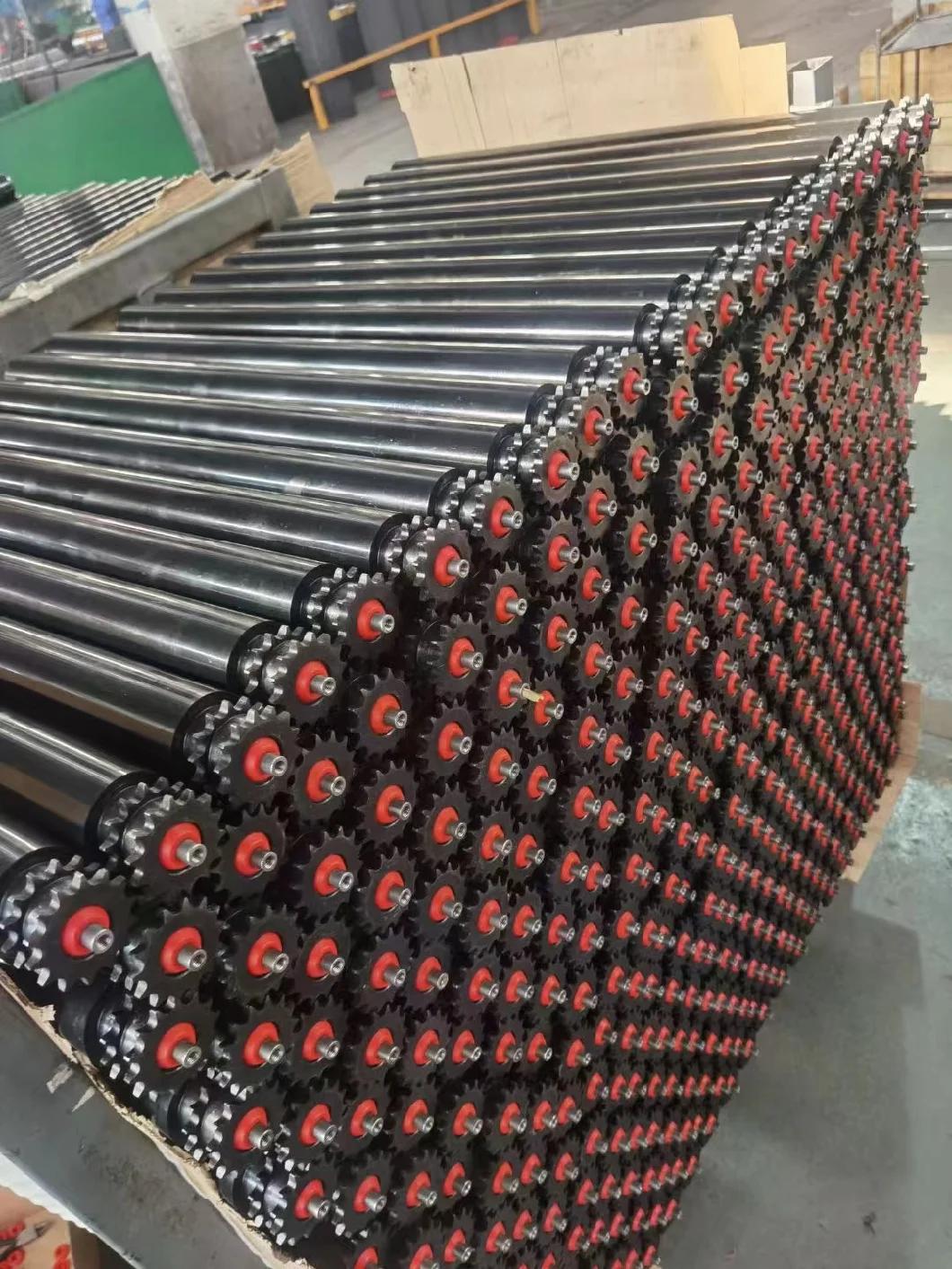 Conveyor Steel Roller with Sprocket Conveyor Unpowered Roller Conveyor Line