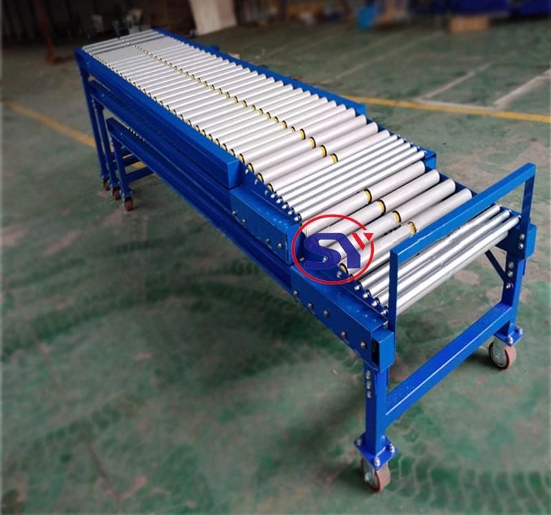 Logistics Stainless Steel Extending Roller Folding Conveyor Supplier