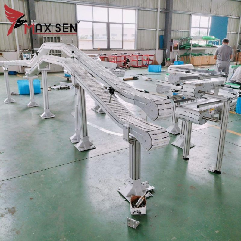 Flat Plastic Flexible Chain Conveyor Customize Conveyor Machines