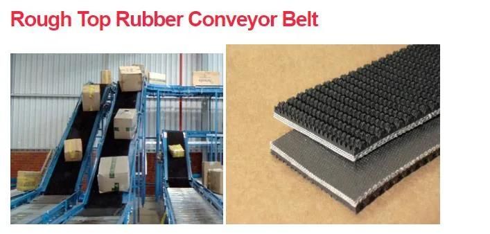 Grip Top Rough Anti-Slip Bare Back Rubber Conveyor Belting