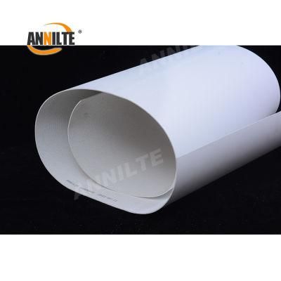 Annilte China Factory White PU Conveyor Belt for Food and Meat Glossy Type