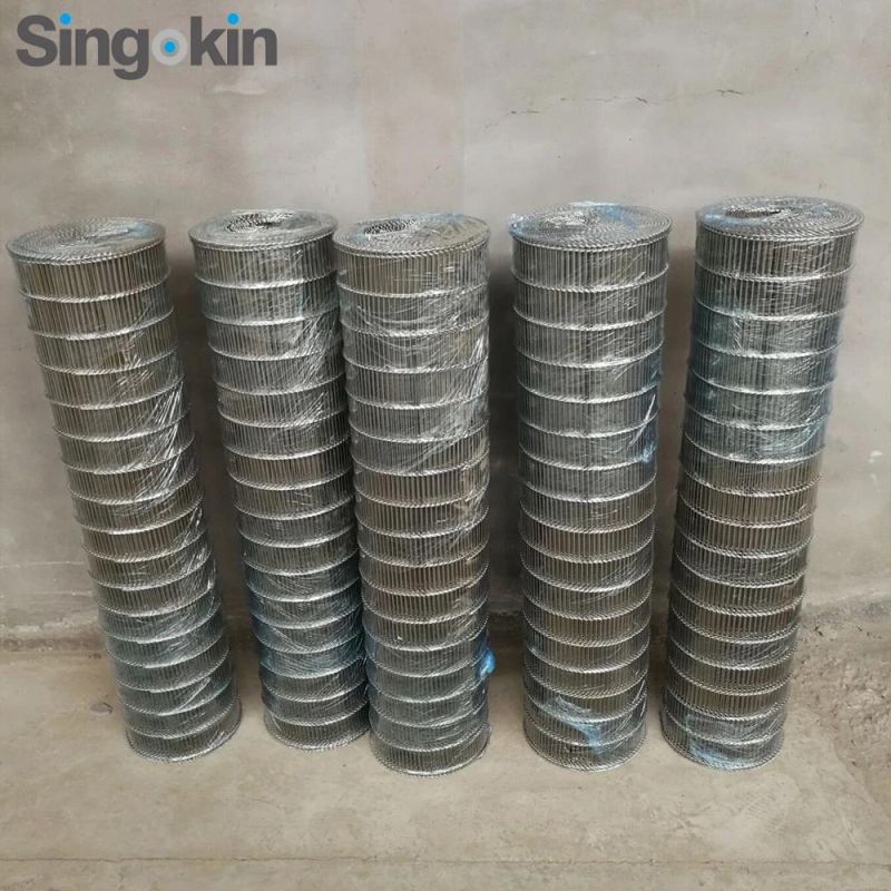 304 316stainless Steel Honeycomb Flat Flex Metal Belting Wire Mesh Conveyor Belt