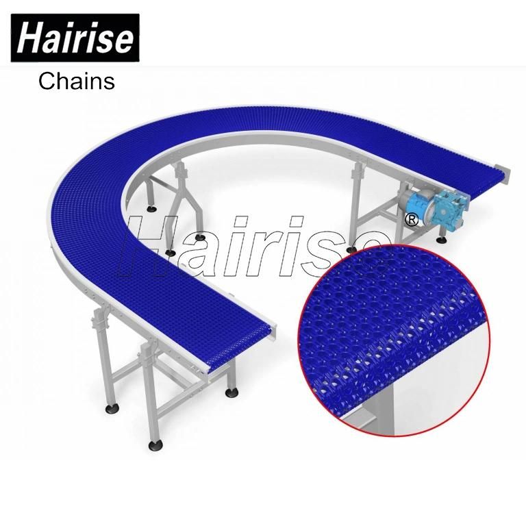 Hairise Custom Modular Belt Turning Type Conveyor for Transmission Wtih ISO& CE &FDA Certificate Used for Package & Logistic Industry