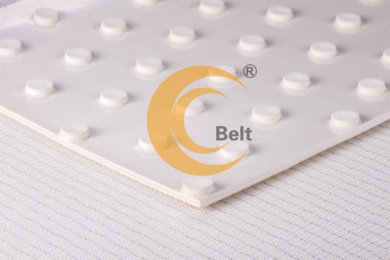 5.0mm conveyor belt white button profile for tobacco industry