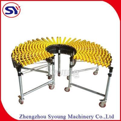 Gravity Plastic Skate Wheel Expandable Conveyor Telescopic for Transporting Cartons