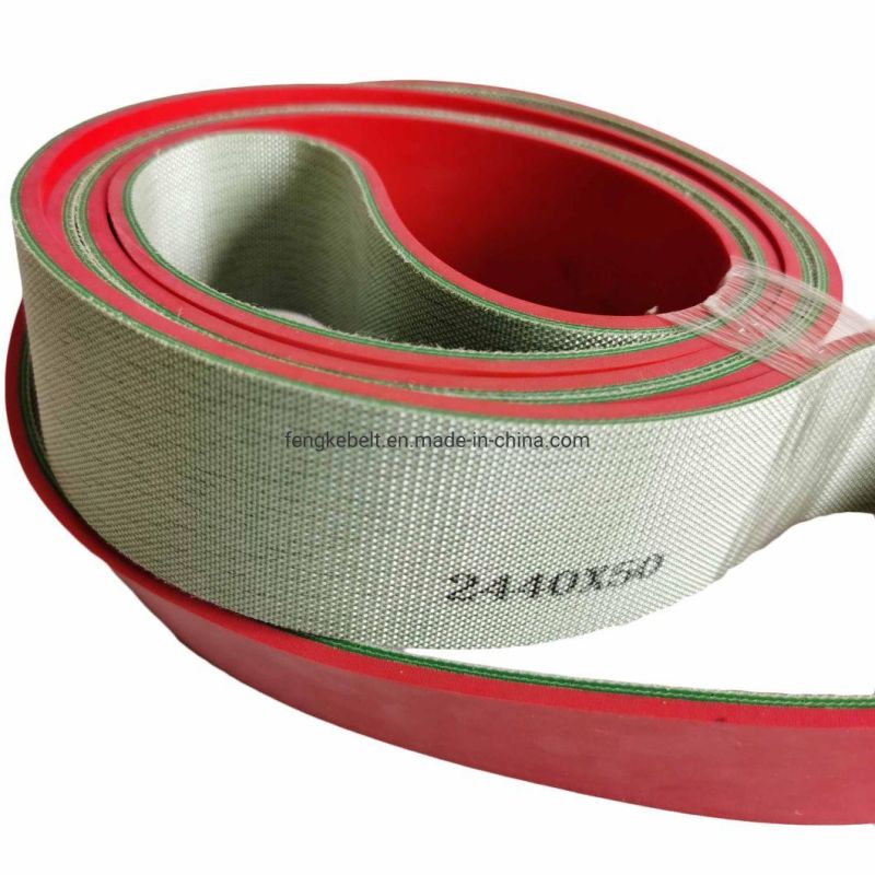 2440X50X5 Red Rubber Coating PVC Conveyor Belt