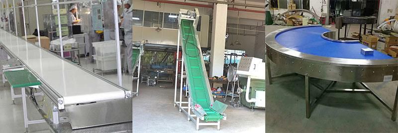 Industrial Cake Candy Automation PVC PU Rubber Timing Belt Turning Conveyor Machine