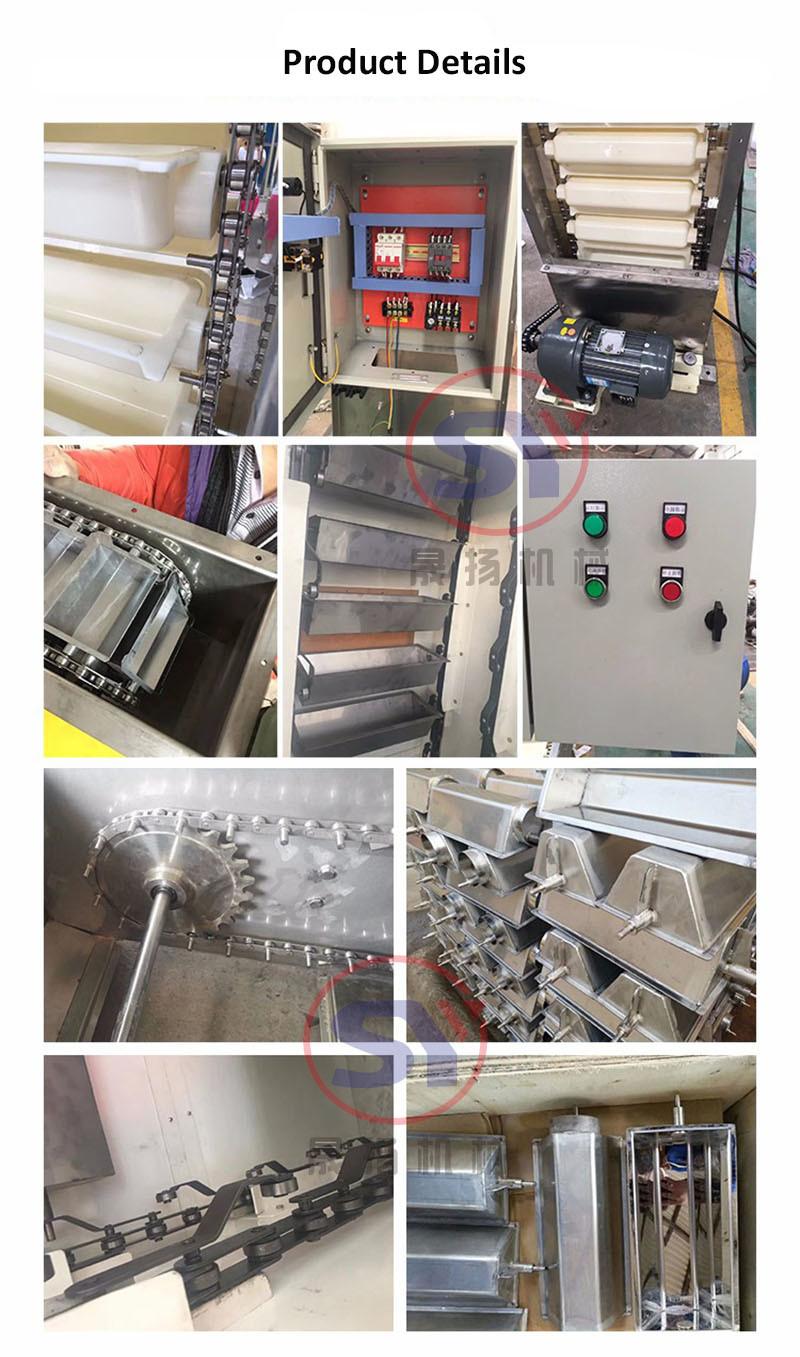 Z Shaped Infeed Bucket Elevator Conveyor for Multihead Combination for Sale