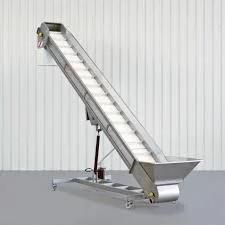 PVC PU Food Grade Inclining Speed Regulate Food Conveyor with Cleats for Snack Food
