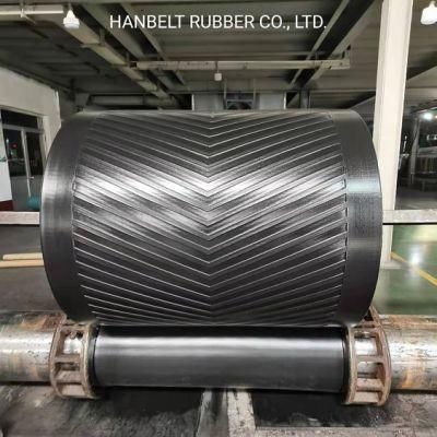Black Heavy Duty Ep Chevron Rubber Conveyor Belting for Sale