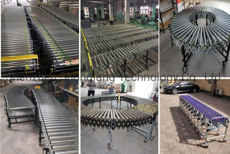 High Quality Vehicle Loading Offloading Gravity Flexible Expandable Roller Conveyor