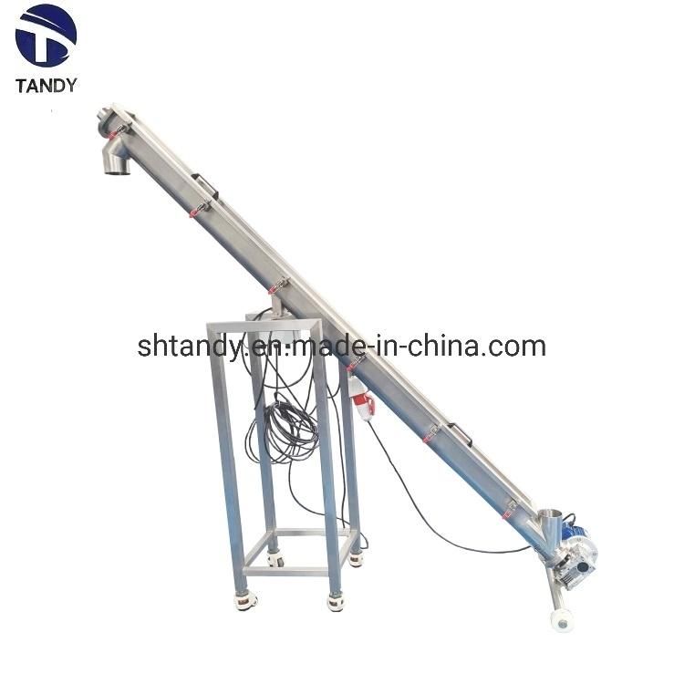 Stainless Steel Auger Conveyor Screw Feeding Machine with Hopper