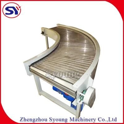 Turning Metal Chain Plate Conveyor Machine Supplier for Bottle Cans