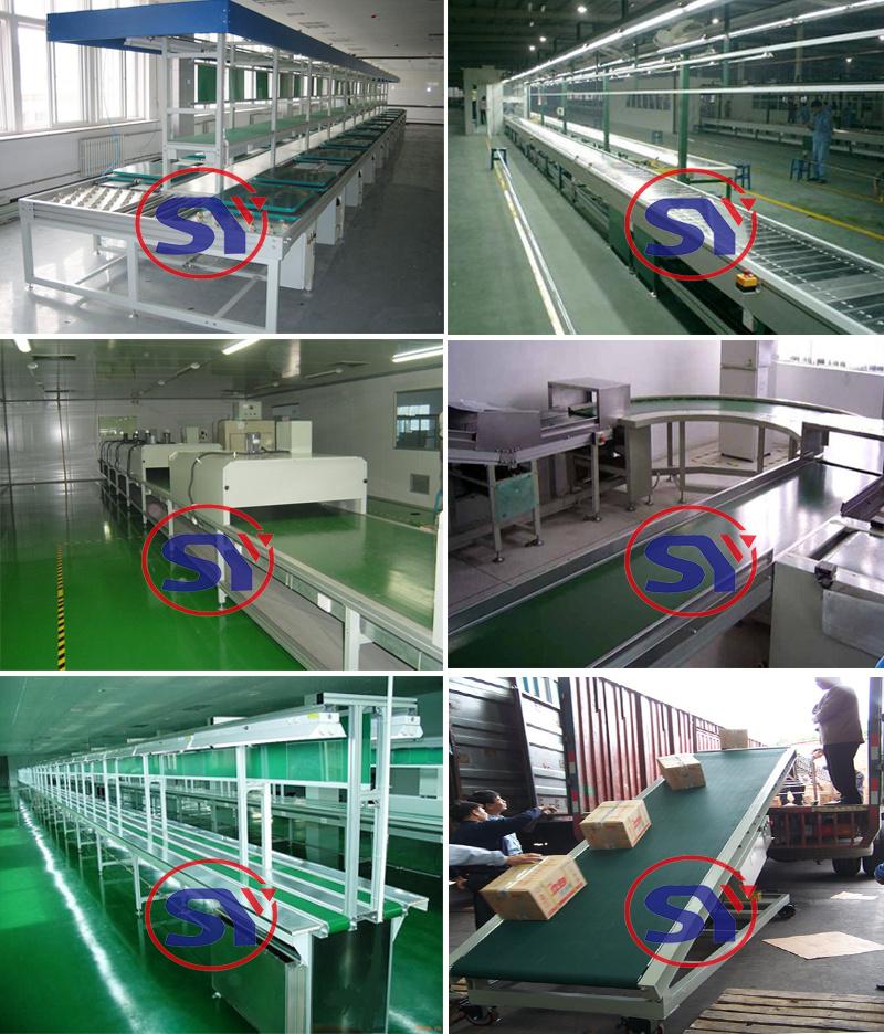 Bottle/Box Tansport Flat Transmission Belt Conveyor with Dirty Collection Box