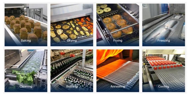 Food Grade Stainless Steel Flat Flex Wire Mesh Conveyor Belt with High Quality