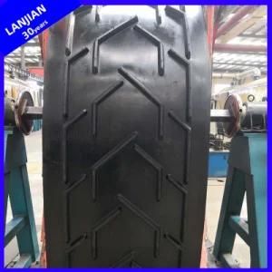 High Abrasion Resistant Chevron Pattern Ep Rubber Conveyor Belt