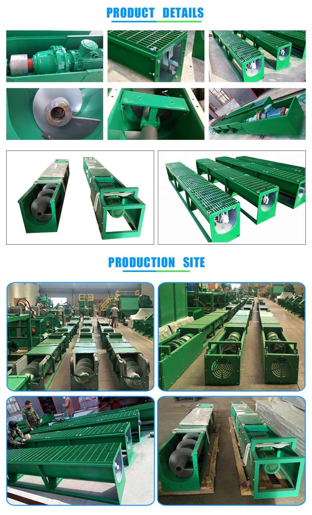 12"Diameter Horizontal U Trough Screw Conveyor for Drilling Waste Cuttings