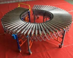 Steel Roller Legnth Adjustable Flexible Expandable Motorized Roller Conveyor
