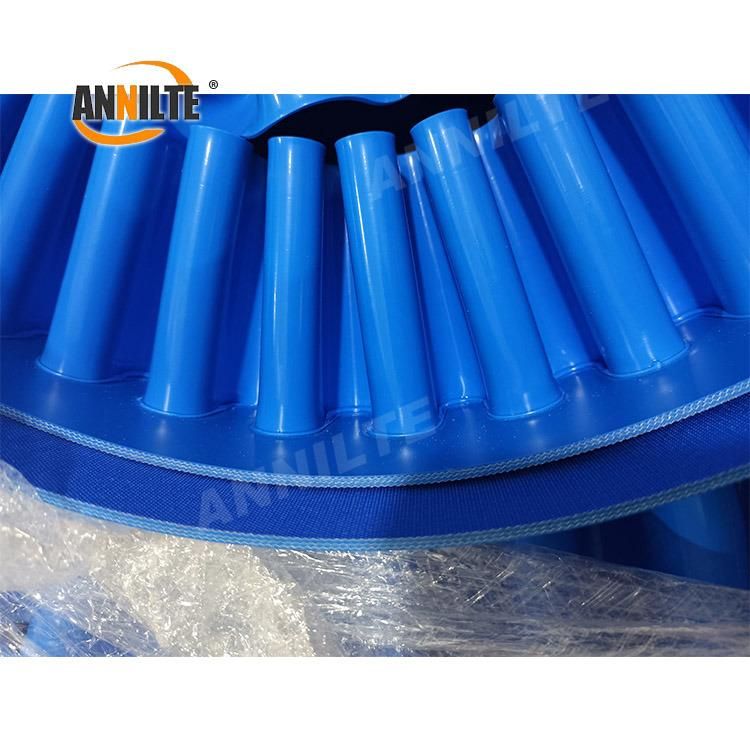 Annilte Elevator Belt Sidewall Cleat Belt Blue Color PU Conveyor Belt