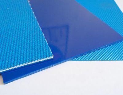 Surface Diamond Pattern Blue Food Grade PU Conveyor Belt