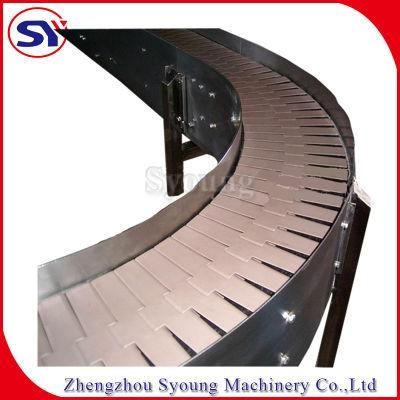 Circular Feeding Chain Plate Conveyor Line System for Finish Product