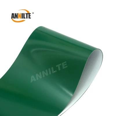 Annilte 1.0mm Green Smooth Conveyor Belt Small Green PVC Belt Conveyor Factory