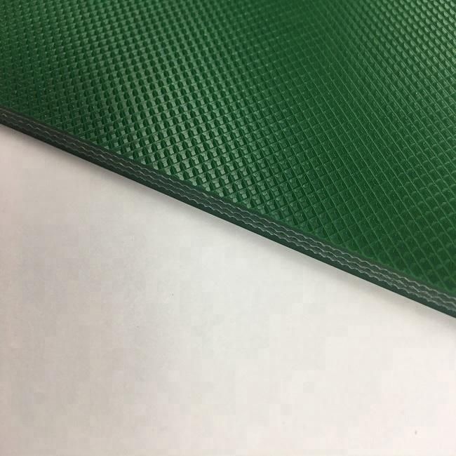 PVC Belt 1.6mm Green Diamond Top Baggage Conveyor Belt