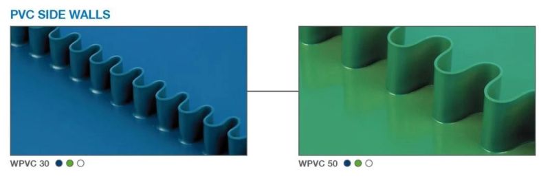 Green 2.0mm Surface PVC Conveyor Belt Industrial Belt Conveying Belt