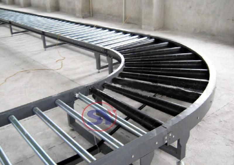 45/90/180 Degree Curved Tapered Roller Conveyor Parcel Rolling Conveyor