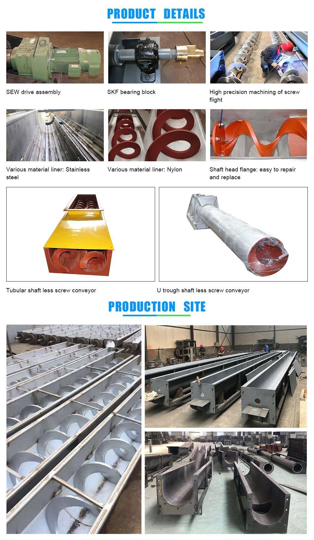 Fowl Chicken Manure Auger Bulk Material Handling Screw Conveyor System