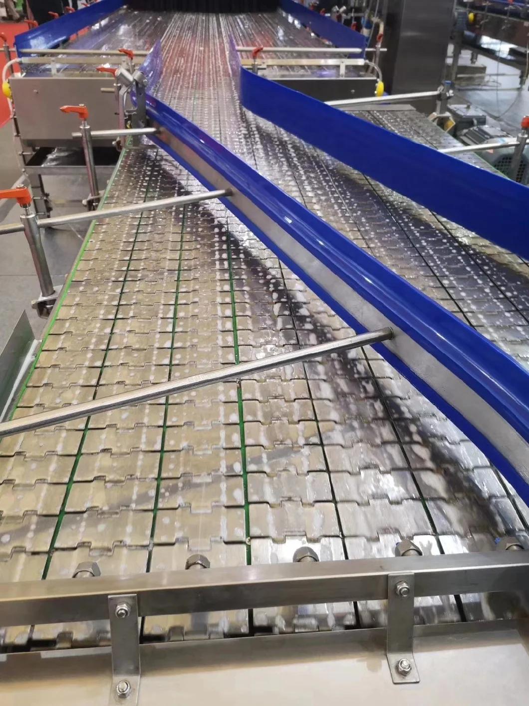 Juice Water Milk Bottling Industry Stainless Steel Chain Conveyor