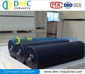 127mm Diameter Conveyor System HDPE Conveyor Idler Black Conveyor Rollers