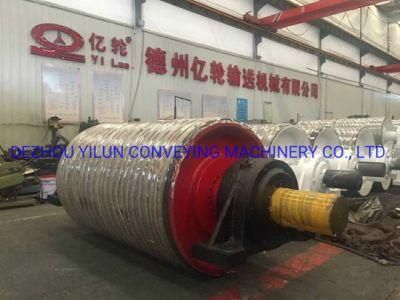 Factory Drive Pulley Drum with Rubber Lagging for Belt Conveyor