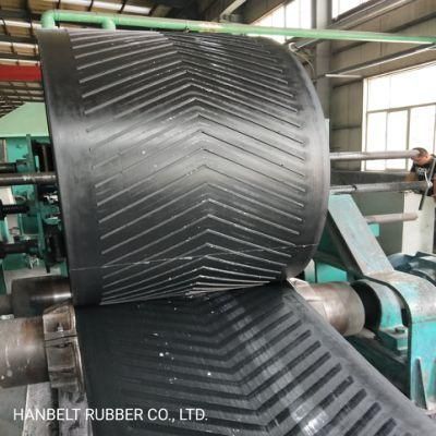 Ep Conveyor Belt Chevron Rough Top Rubber Conveyor Belt