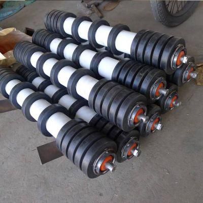 Mining Industry Rubber Conveyor Belt Roller Carrying Idler Return Flat Roller Steel/Plastic/HDPE Idler Roller Belt Idler Conveyor Roller