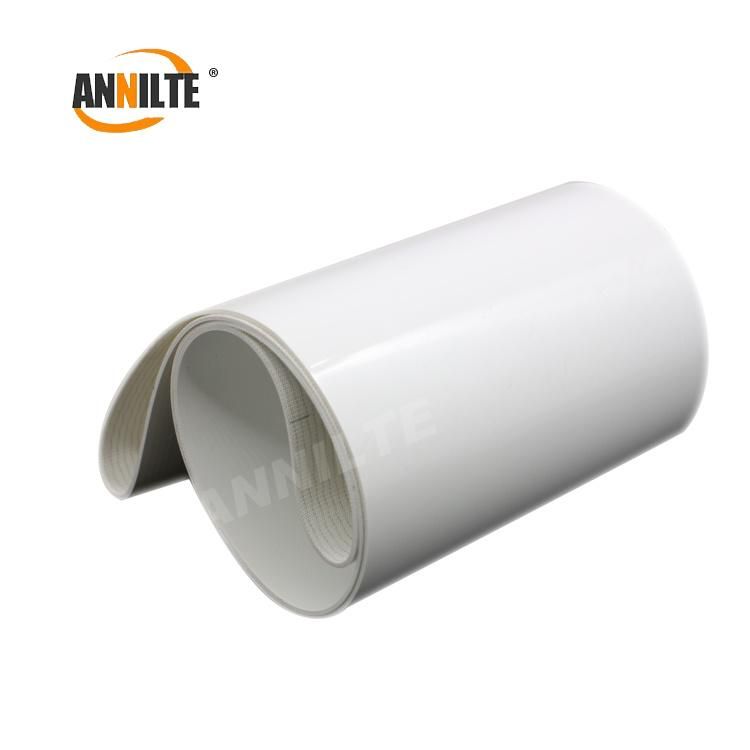 Annilte Factory Anti-Corrosion and Anti-Static PU Conveyor Belt White Moisture-Proof and Anti-Skid Industrial Belt