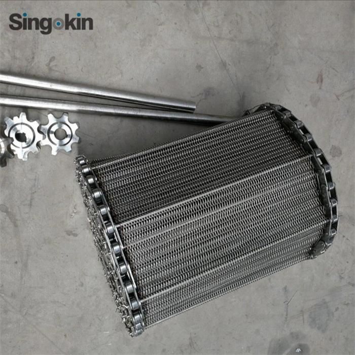 304 316stainless Steel Honeycomb Flat Flex Metal Belting Wire Mesh Conveyor Belt