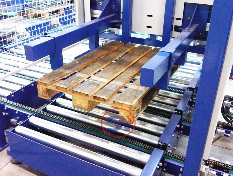 Pallet Motorized Roller Conveyor Pipe Conveying System with Adjustable Guardrail