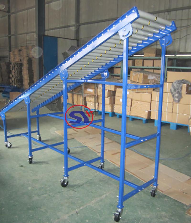 Hand-Push Gravity Inclining Movable Roller Conveyor for Sortation System