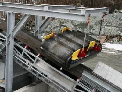 Self Cleaning Conveyor Belt Overband Cross Magnetic Separator