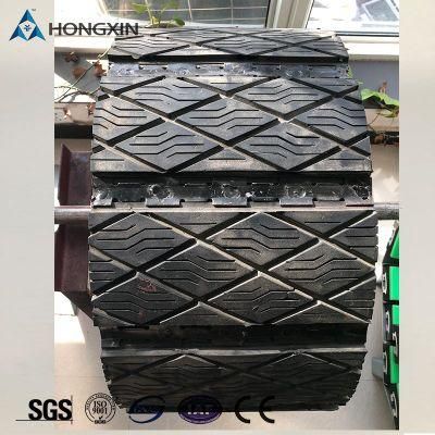 Coal Mining 15 mm Thickness Replaceable Slide Pulley Rubber Lagging Weld on Head Pulley Lagging Drum Rubber Coating