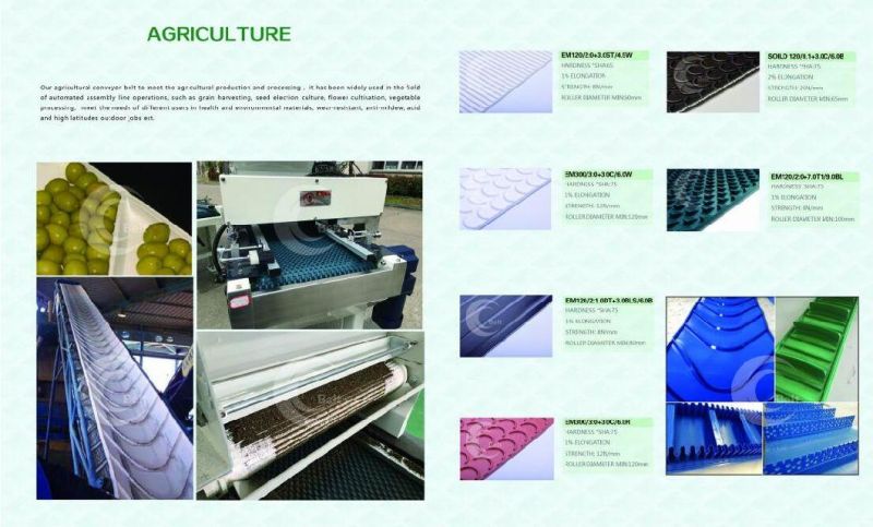 6.0mm PVC Conveyor Belt for Agriculture