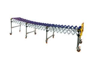 Flexible Roller Conveyor with Replacement Skate Wheels for Warehouse Handling