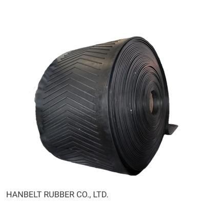 Wear/Tear Resistant Ep Rubber Conveyor Chevron Belt with High Quality