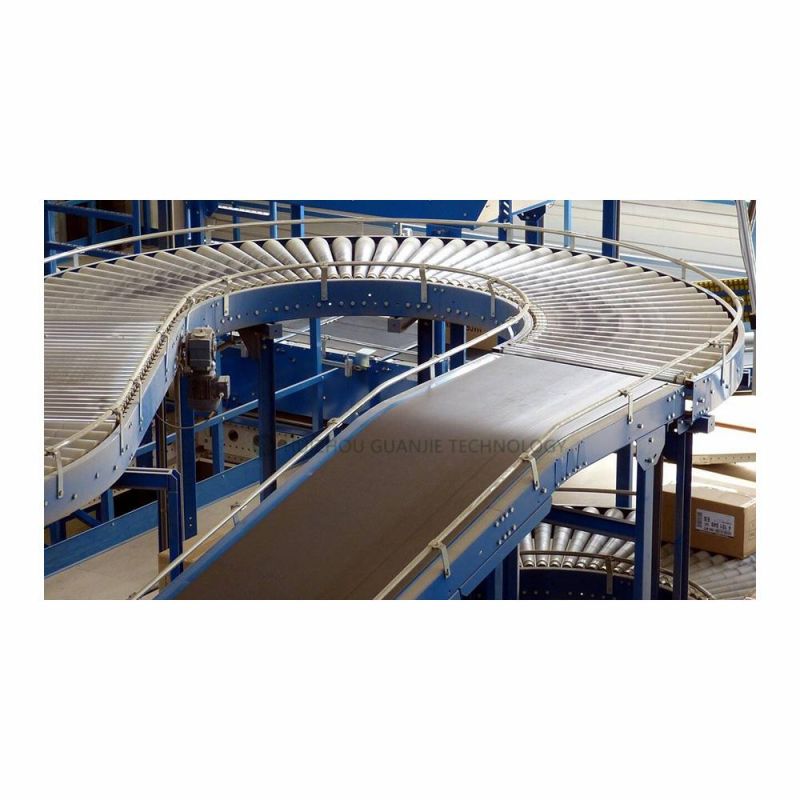 Factory Supplier Roller Belt Conveyor for Materials Transportation