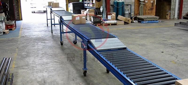 Unloading Conveyoring Machine Extendable Gravity Roller Conveyor for Bag Packages